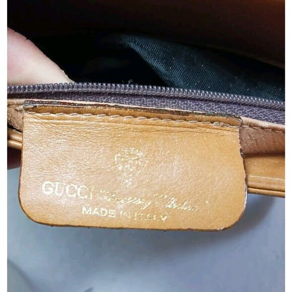 Vintage Gucci Tan Micro GG Monogram Ophidia Stripe Handbag And Wallet Set *Flaw - Picture 7 of 16